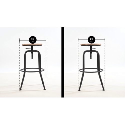 Zipcode Design™ Grundy Swivel Adjustable Height Bar Stool & Reviews